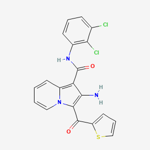 B2677687 2-amino-N-(2,3-dichlorophenyl)-3-(thiophene-2-carbonyl)indolizine-1-carboxamide CAS No. 898453-55-9