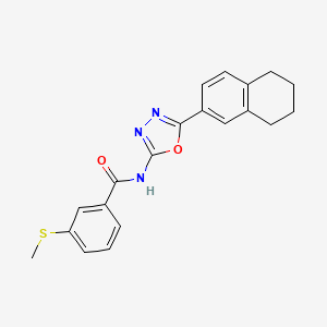 B2677704 3-methylsulfanyl-N-[5-(5,6,7,8-tetrahydronaphthalen-2-yl)-1,3,4-oxadiazol-2-yl]benzamide CAS No. 896026-93-0