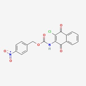 4-nitrobenzyl N-(3-chloro-1,4-dioxo-1,4-dihydro-2-naphthalenyl)carbamate