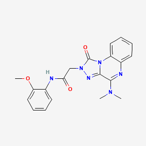 molecular formula C20H20N6O3 B2677719 2-(4-(dimethylamino)-1-oxo-[1,2,4]triazolo[4,3-a]quinoxalin-2(1H)-yl)-N-(2-methoxyphenyl)acetamide CAS No. 1242901-11-6