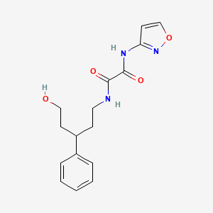 molecular formula C16H19N3O4 B2677725 N1-(5-hydroxy-3-phenylpentyl)-N2-(isoxazol-3-yl)oxalamide CAS No. 1798523-72-4