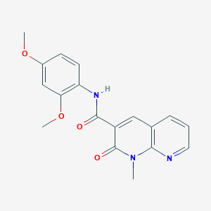 molecular formula C18H17N3O4 B2677726 N-(2,4-dimethoxyphenyl)-1-methyl-2-oxo-1,2-dihydro-1,8-naphthyridine-3-carboxamide CAS No. 899951-47-4