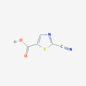 molecular formula C5H2N2O2S B2677728 2-Cyano-1,3-thiazole-5-carboxylic acid CAS No. 1167056-78-1