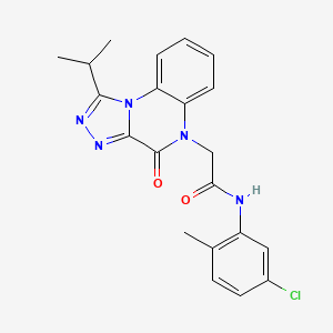 molecular formula C21H20ClN5O2 B2677732 N-(5-chloro-2-methylphenyl)-2-(1-isopropyl-4-oxo-[1,2,4]triazolo[4,3-a]quinoxalin-5(4H)-yl)acetamide CAS No. 1260917-47-2