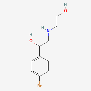 molecular formula C10H14BrNO2 B2677742 1-(4-Bromophenyl)-2-[(2-hydroxyethyl)amino]ethan-1-ol CAS No. 1368090-12-3