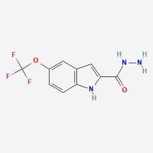 molecular formula C10H8F3N3O2 B2677745 5-(三氟甲氧基)-1H-吲哚-2-甲酰肼 CAS No. 685120-14-3