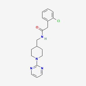 molecular formula C18H21ClN4O B2677747 2-(2-chlorophenyl)-N-((1-(pyrimidin-2-yl)piperidin-4-yl)methyl)acetamide CAS No. 1286713-72-1
