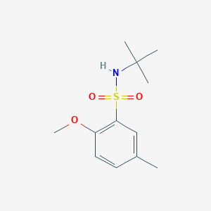 molecular formula C12H19NO3S B267775 N-(tert-butyl)-2-methoxy-5-methylbenzenesulfonamide 