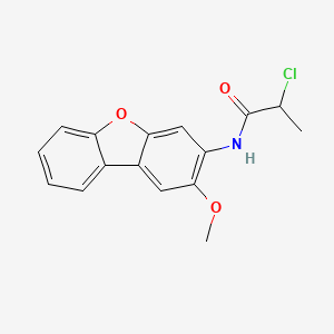 B2677751 2-chloro-N-(2-methoxydibenzofuran-3-yl)propanamide CAS No. 571157-73-8