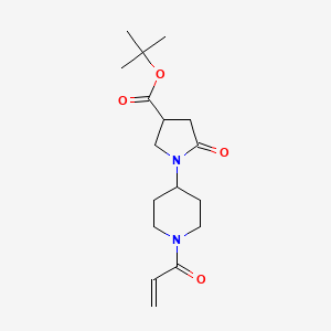 Tert-butyl 5-oxo-1-[1-(prop-2-enoyl)piperidin-4-yl]pyrrolidine-3-carboxylate