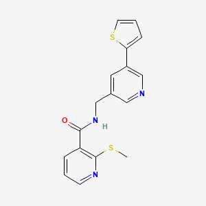 2-(methylthio)-N-((5-(thiophen-2-yl)pyridin-3-yl)methyl)nicotinamide