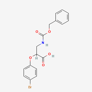 2-(4-Bromophenoxy)-3-(phenylmethoxycarbonylamino)propanoic acid