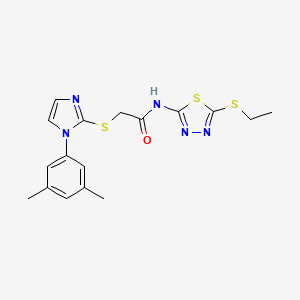 2-((1-(3,5-dimethylphenyl)-1H-imidazol-2-yl)thio)-N-(5-(ethylthio)-1,3,4-thiadiazol-2-yl)acetamide