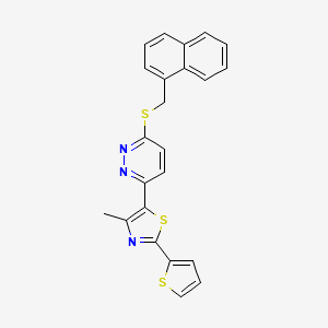 4-Methyl-5-(6-((naphthalen-1-ylmethyl)thio)pyridazin-3-yl)-2-(thiophen-2-yl)thiazole