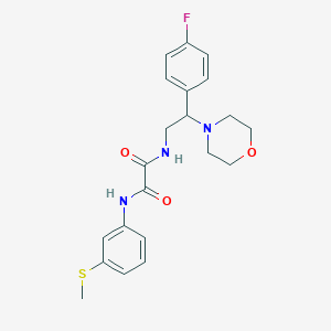 molecular formula C21H24FN3O3S B2677810 N1-(2-(4-fluorophenyl)-2-morpholinoethyl)-N2-(3-(methylthio)phenyl)oxalamide CAS No. 942012-57-9
