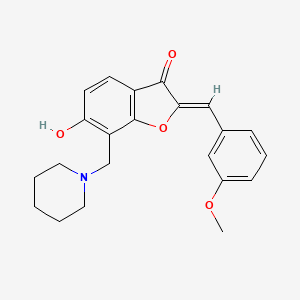 (Z)-6-hydroxy-2-(3-methoxybenzylidene)-7-(piperidin-1-ylmethyl)benzofuran-3(2H)-one