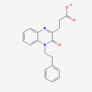 3-[3-Oxo-4-(2-phenylethyl)-3,4-dihydroquinoxalin-2-yl]propanoic acid