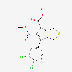 molecular formula C16H13Cl2NO4S B2677819 dimethyl 5-(3,4-dichlorophenyl)-1H-pyrrolo[1,2-c][1,3]thiazole-6,7-dicarboxylate CAS No. 110271-25-5