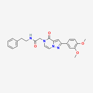 2-(2-(3,4-dimethoxyphenyl)-4-oxopyrazolo[1,5-a]pyrazin-5(4H)-yl)-N-phenethylacetamide