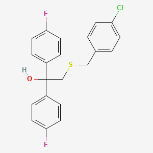 2-[(4-Chlorobenzyl)sulfanyl]-1,1-bis(4-fluorophenyl)-1-ethanol