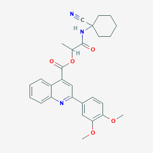[1-[(1-Cyanocyclohexyl)amino]-1-oxopropan-2-yl] 2-(3,4-dimethoxyphenyl)quinoline-4-carboxylate