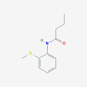 molecular formula C11H15NOS B267784 N-[2-(methylsulfanyl)phenyl]butanamide 