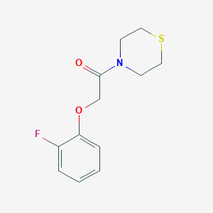 molecular formula C12H14FNO2S B2677840 2-(2-Fluorophenoxy)-1-thiomorpholin-4-ylethanone CAS No. 2325157-55-7