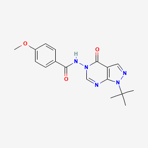 N-(1-(tert-butyl)-4-oxo-1H-pyrazolo[3,4-d]pyrimidin-5(4H)-yl)-4-methoxybenzamide