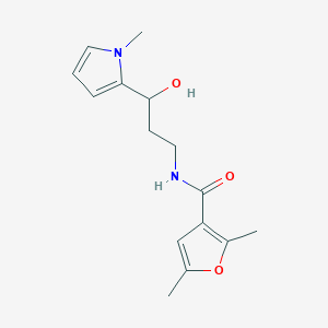 N-(3-hydroxy-3-(1-methyl-1H-pyrrol-2-yl)propyl)-2,5-dimethylfuran-3-carboxamide