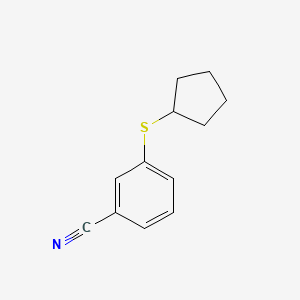 molecular formula C12H13NS B2677849 3-Cyclopentylsulfanylbenzonitrile CAS No. 1598364-22-7