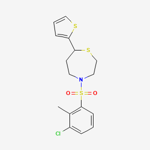 4-((3-Chloro-2-methylphenyl)sulfonyl)-7-(thiophen-2-yl)-1,4-thiazepane