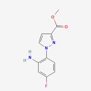 molecular formula C11H10FN3O2 B2677859 Methyl 1-(2-amino-4-fluorophenyl)pyrazole-3-carboxylate CAS No. 2248367-15-7