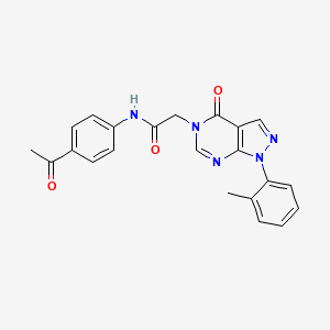 N-(4-acetylphenyl)-2-[1-(2-methylphenyl)-4-oxopyrazolo[3,4-d]pyrimidin-5-yl]acetamide