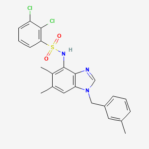 2,3-dichloro-N-[5,6-dimethyl-1-(3-methylbenzyl)-1H-1,3-benzimidazol-4-yl]benzenesulfonamide
