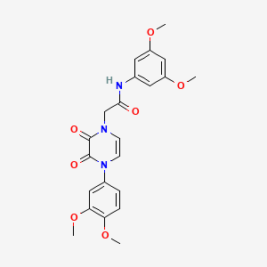 molecular formula C22H23N3O7 B2677883 N-(3,5-dimethoxyphenyl)-2-(4-(3,4-dimethoxyphenyl)-2,3-dioxo-3,4-dihydropyrazin-1(2H)-yl)acetamide CAS No. 891868-60-3
