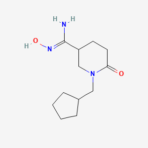 1-(Cyclopentylmethyl)-N'-hydroxy-6-oxopiperidine-3-carboximidamide