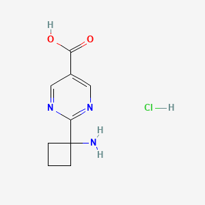 2-(1-Aminocyclobutyl)pyrimidine-5-carboxylic acid;hydrochloride