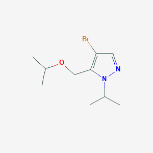 molecular formula C10H17BrN2O B2677921 4-bromo-5-(isopropoxymethyl)-1-isopropyl-1H-pyrazole CAS No. 1856089-09-2