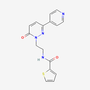molecular formula C16H14N4O2S B2677923 N-(2-(6-oxo-3-(pyridin-4-yl)pyridazin-1(6H)-yl)ethyl)thiophene-2-carboxamide CAS No. 1021062-79-2