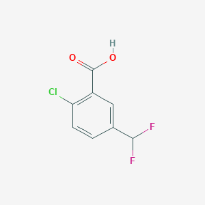 molecular formula C8H5ClF2O2 B2677929 2-Chloro-5-(difluoromethyl)benzoic acid CAS No. 1779914-33-8