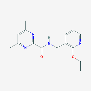 molecular formula C15H18N4O2 B2677937 N-[(2-Ethoxypyridin-3-yl)methyl]-4,6-dimethylpyrimidine-2-carboxamide CAS No. 2415499-48-6