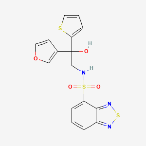 N-(2-(furan-3-yl)-2-hydroxy-2-(thiophen-2-yl)ethyl)benzo[c][1,2,5]thiadiazole-4-sulfonamide