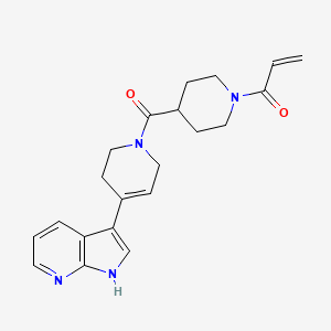 1-[4-[4-(1H-Pyrrolo[2,3-b]pyridin-3-yl)-3,6-dihydro-2H-pyridine-1-carbonyl]piperidin-1-yl]prop-2-en-1-one