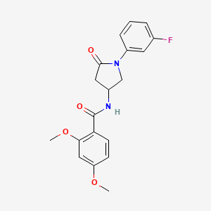 N-(1-(3-fluorophenyl)-5-oxopyrrolidin-3-yl)-2,4-dimethoxybenzamide