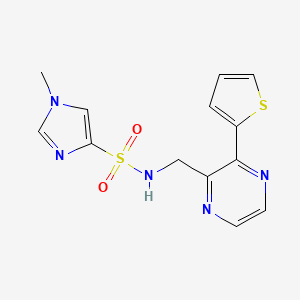 1-methyl-N-((3-(thiophen-2-yl)pyrazin-2-yl)methyl)-1H-imidazole-4-sulfonamide