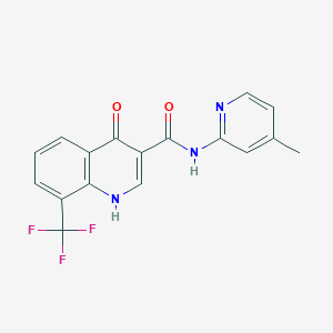 4-hydroxy-N-(4-methylpyridin-2-yl)-8-(trifluoromethyl)quinoline-3-carboxamide