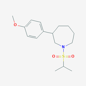 molecular formula C16H25NO3S B2677976 1-(Isopropylsulfonyl)-3-(4-methoxyphenyl)azepane CAS No. 2034302-47-9