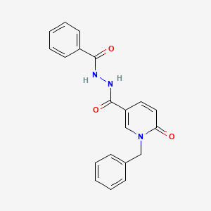 molecular formula C20H17N3O3 B2677978 N'-benzoyl-1-benzyl-6-oxo-1,6-dihydropyridine-3-carbohydrazide CAS No. 1040662-23-4