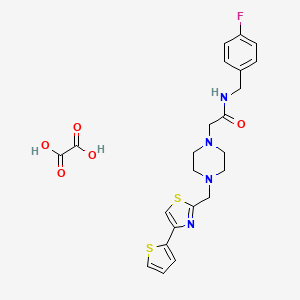 N-(4-fluorobenzyl)-2-(4-((4-(thiophen-2-yl)thiazol-2-yl)methyl)piperazin-1-yl)acetamide oxalate