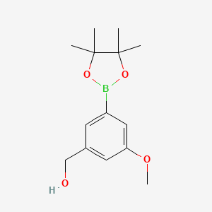 molecular formula C14H21BO4 B2677982 [3-甲氧基-5-(四甲基-1,3,2-二氧杂环戊二烯-2-基)苯基]甲醇 CAS No. 1392421-83-8